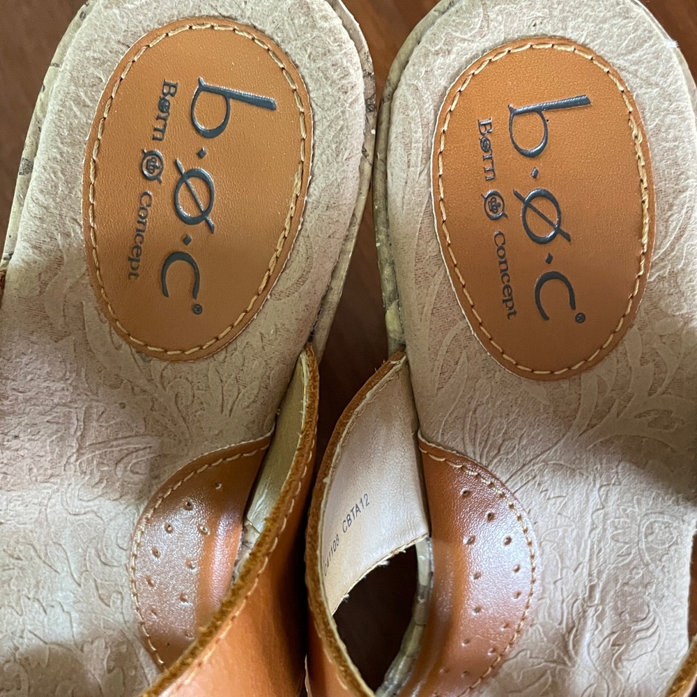 B.O.C. Born Cork Block Heel Strap Sandals Size 9 - Picture 10 of 10
